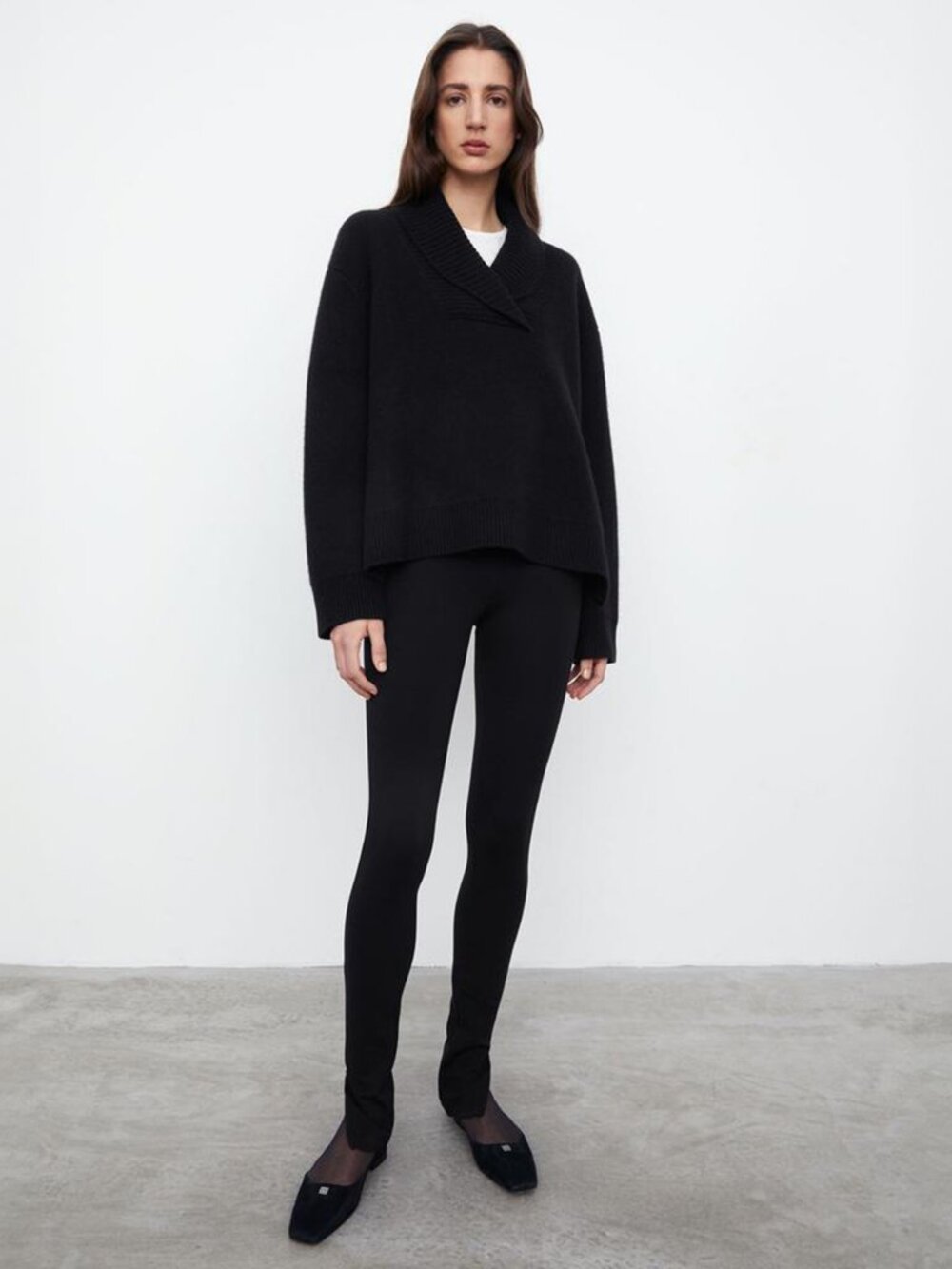 TOTEME Black Zip Skinny Leggings in BLACK Size S GOLD STANDARD